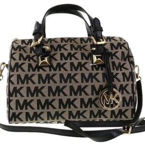 {Michael Kors} Grayson Medium Satchel in Jacquard